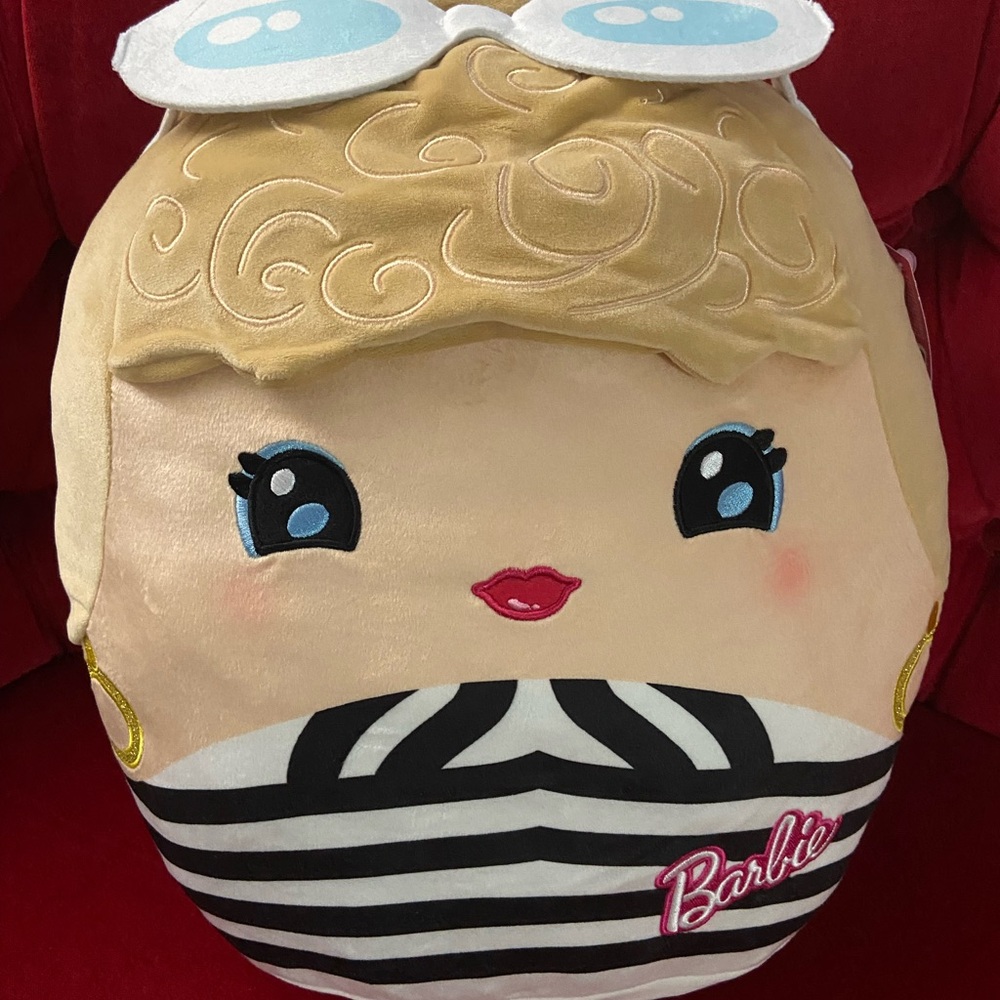 Barbie Plush Pillow Doll in Blonde, Black, White and Pink Accents - Picture 2 of 6